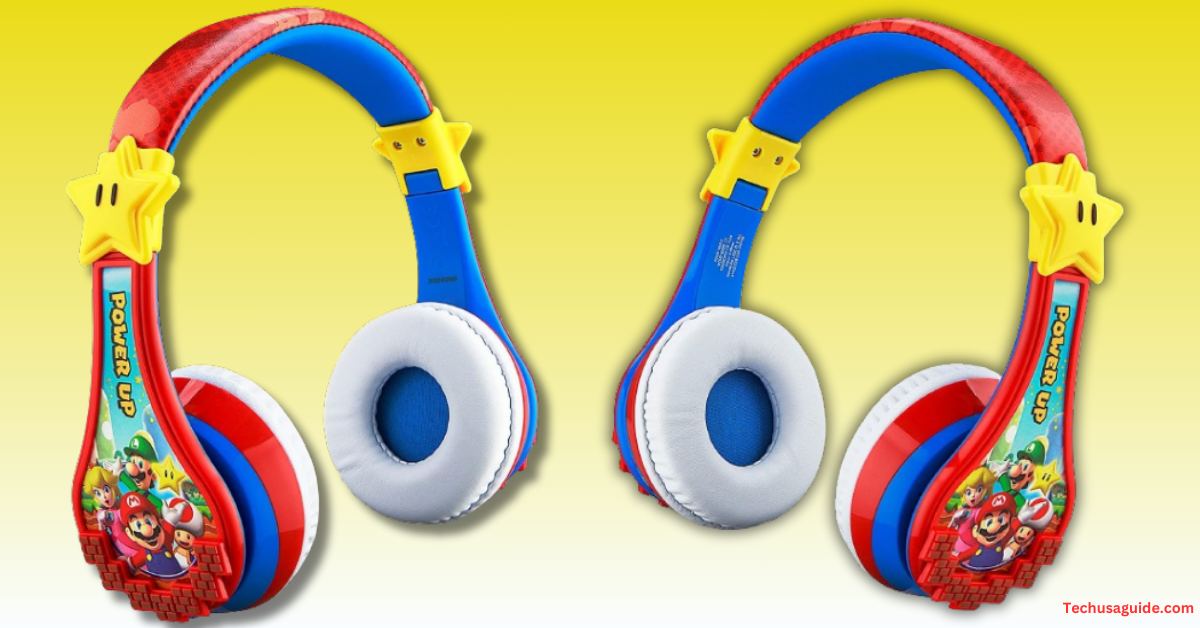 eKids Super Mario Wireless Kids Headphones 1 11zon